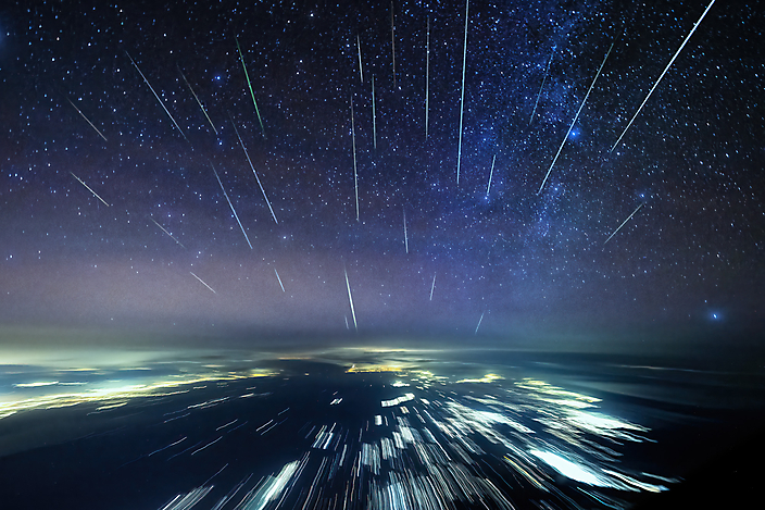 Geminid meteor shower - inflight 