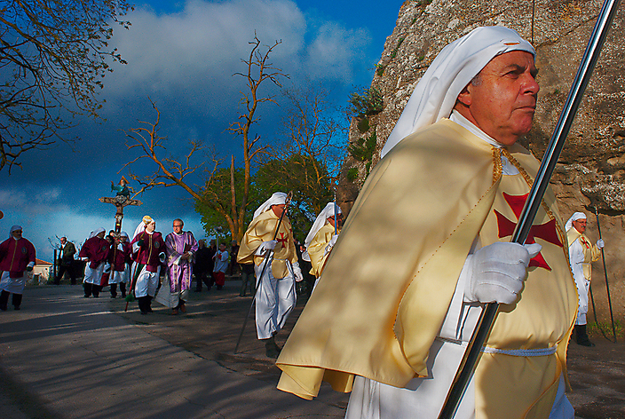 Italië, Sicilië 2011. Processie rond het dorp Corleone.